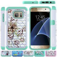 Galaxy S7 Case, HLCT Rugged Shock Proof Dual-Layer Case for Samsung Galaxy S7 (2016) (Owl Blue) N6