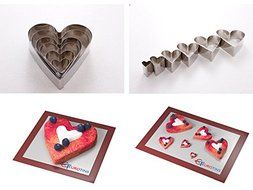 Heart Shape Leaf Steel Cookie Cake Cutter 1? deep set of 6 - Decorating tool