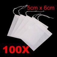 Ecoolbuy Tea Filters Disposable String Drawstring Empty Heat Seal Filter Paper Tea Bag (100pcs) N5