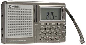 Konig AM/FM/SW World Radio Portable Receiver Grey [HAV-PR31]