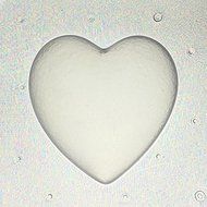 Flexible Resin or Chocolate Mold Large Bubble Heart 2" x 1/2" Deep N2
