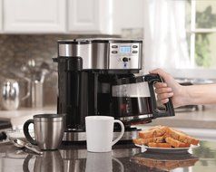 Hamilton Beach Single Serve Coffee Brewer and Full Pot Coffee Maker, 2-Way (49980A)