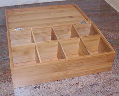 Tea Box Tea Storage Chest Cabinet, Bamboo Natural Y004-1 N2