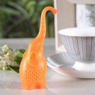 GOOTRADES Silicone Elephant Shaped Mug Cup Loose Leaf Herb Spice Filter Tea Infuser (Grey) N6
