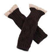 Morecome Fashion Women GirlHollow Out Lace Knitted Gloves (Black) N9
