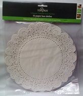 White Round Paper Floral Lace Cake Liner Craft Doilies 10 Inch 24 Pack 4373 NEW
