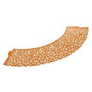 SODIAL(R)50 pcs Filigree Vintage Cupcake Wrappers Wraps Cases - Wedding, Birthday, UK seller(Orange) N2
