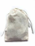 Small Cotton Muslin Cloth Double Drawstring Bag 3x5 inch 25 count N3