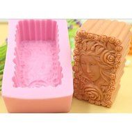 Y&amp;XL&amp;H Beautiful Girl Rose Flower Shaped Fondant Cake Chocolate Silicone Mold Cake Decoration Tools,L10.1cmW5.9cmH4.2cm