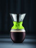 Bodum 11593-565 Pour Over Coffee Maker with Permanent Filter, 51 oz, Green