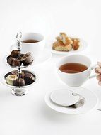 Brix TeaTidy Tea Bag Holder and Resting Caddy Set, BPA Free, 5.5-Inches, 2 Piece Set N2