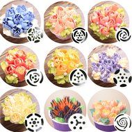 PAPISNOW Russian Piping Tips 9PCS/SET 304 Stainless Steel Large Size Icing Sugar Craft Decorating Tools (9PCS) N3