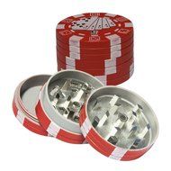 1pcs Pocket Portable Grinder, Metal Alloy 3 Layers Mini Poker Chip Style Grinder, Poker Chip Herb Tobacco Grinder... N7