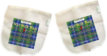 Nut Milk Bags - 2 Large 12&quot;x12&quot; - Reusable Commercial Grade Fine Nylon Mesh - Pulp Free Almond Milk - Tea and...