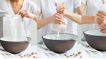 Nut Milk Bags - 2 Large 12&quot;x12&quot; - Reusable Commercial Grade Fine Nylon Mesh - Pulp Free Almond Milk - Tea and... N2
