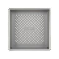 Durable, Folded Aluminized Steel 8-Inch Square Cake Pan, Nonstick, Silver