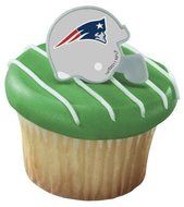 24 ~ NFL New England Patriots Helmet Rings ~ Designer Cake/Cupcake Topper ~ New!!!!!