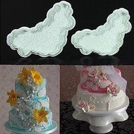 Sher Lace Cake Cookie Sugarcraft Decorating Tool Mold Mould Plunger Cutter,Set of 2 N3