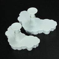 Sher Lace Cake Cookie Sugarcraft Decorating Tool Mold Mould Plunger Cutter,Set of 2 N4