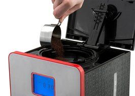 Chefman RJ14-12SS-P-Red 12 Cup Programmable Coffee Maker with Stainless Steel Face, Red N2