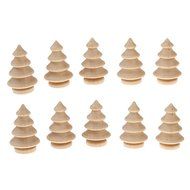 Phenovo Blank DIY Wooden Christmas Tree Peg Dolls Party Cake Toppers Pack of 10 N5