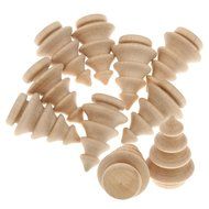 Phenovo Blank DIY Wooden Christmas Tree Peg Dolls Party Cake Toppers Pack of 10 N8