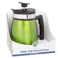 French Press Tabletop Coffee and Tea Maker Stainless Steel - 48 oz - Brushed Steel