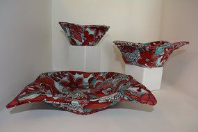 Microwave Bowl Cozies // Set of 3 // 1 Small Bowl Cozy // 1 Medium Bowl Cozy // 1 Dinner Plate Cozy // Starburst N3