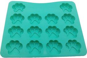 Dog Puppy Paw Print Silicone Baking Mold Pan for Homemade Treats, Chocolate, Candles and Ice