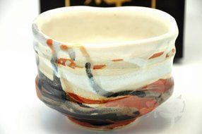 Japanese Mino Yaki ware Matcha Bowl Green Tea 12 / 12 / 8.5cm (4.7 / 4.7 / 3.3inch)[7355]