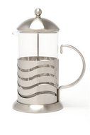 LaCafetiere Wave 3-Cup Coffee Press, Chrome