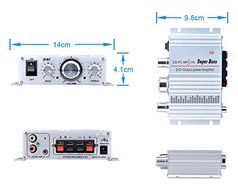 Generic 12V DC Mini Hifi Audio Power Amplifier Booster Bass MP3 Stereo Portable for Car Phone PC Home N2