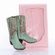 Silicone Mold Cowboy Boot Make Your Own Western Chocolate, Fondant, Candy, Soap, Resin, Clay, Wax, Flexible and... N2