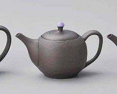 Yamakikai Tokoname pottery Black striped Kyusu(Japanese teapot)with a strainer 280cc GL1924 from Japan