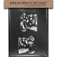 Dress My Cupcake DMCE233SET Chocolate Candy Mold, 3D Chubby Bunny, Set of 6