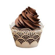 Bride Cupcake Wrappers x 100pcs in shimmering ivory white. 22 different wraps to make your wedding or birthday... N38