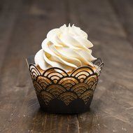 Bride Cupcake Wrappers x 100pcs in shimmering ivory white. 22 different wraps to make your wedding or birthday... N40