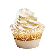 Bride Cupcake Wrappers x 100pcs in shimmering ivory white. 22 different wraps to make your wedding or birthday... N42