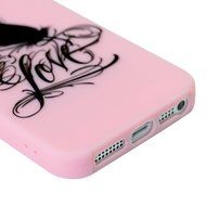 iPhone SE Case,iPhone 5S Case,iPhone 5 Case - Cute Black Feather Love Hearts Series Shockproof Flexible Soft TPU...