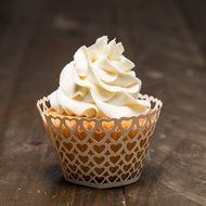 Bride Cupcake Wrappers x 100pcs in shimmering ivory white. 22 different wraps to make your wedding or birthday... N50