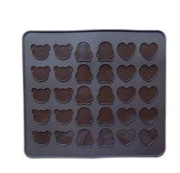 U-beauty Cute 30-tray Bear Head Heart Penguin Silicone Macaroon Mat Homemade Pastry Cookie Sheet Baking Mat