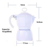 Michelle Queen 1 Cup (50ml) Stovetop Espresso Moka Pot Silver N12