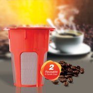 2 Refillable/Reusable Carafe KCup Filters by Housewares Solutions for Keurig 2.0: K200, K300, K400, K500 Series...