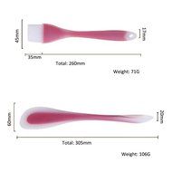GoFriend Dual-sided Silicone Spatula Set Pastry Brush Kitchen Cooking Utensil- Set of 2