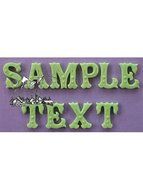 Zebrawood Decorative Font - Silicone Icing Moulds for Cake and Cupcake Decoration N3