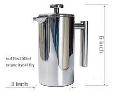 DGQ Double Wall Stainless Steel French Coffee Press, 350ML N5