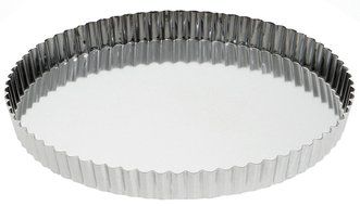 SCI Scandicrafts Fluted Tart/Quiche Mold, Removable Bottom 12.5-inch Diameter by 1-inch Deep