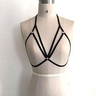 Underwear, PHOTNO Womens Sexy Harness Bra Elastic Bra Strappy Hollow Out Bra Bustier N2