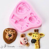 1 piece animal boy birthday party silicone cake mold fondant mold cake decorating tools chocolate gum paste mold...