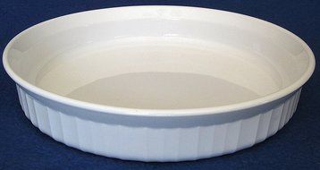 Corning Ware White F-8-B Pie or Quiche Plate 8-1/2